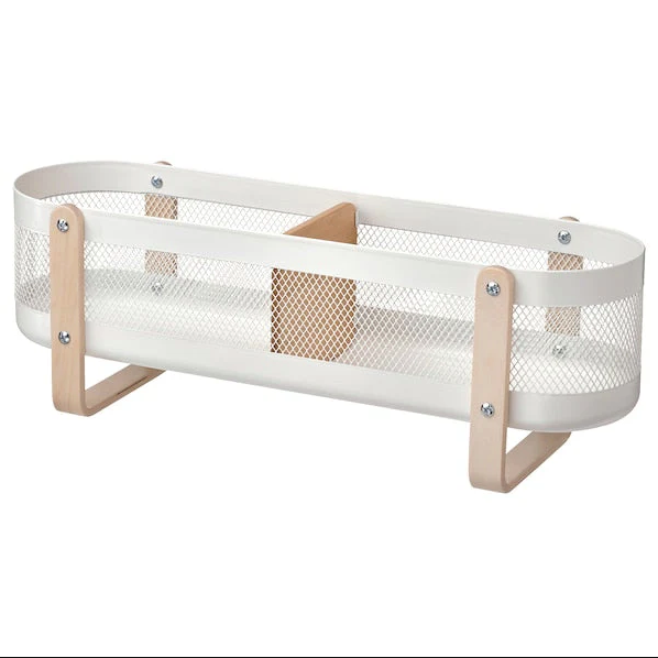 Aesthetic white desk organizer