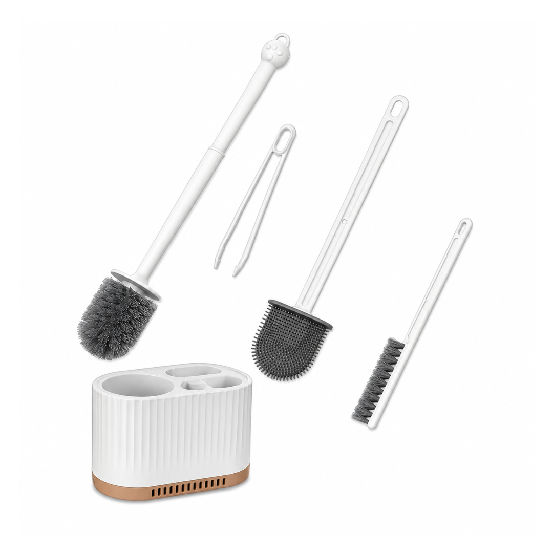 Silicone Toilet Brush and Holder Set