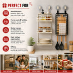 Wall-Mounted Multifunctional Kitchen Organiser Rack