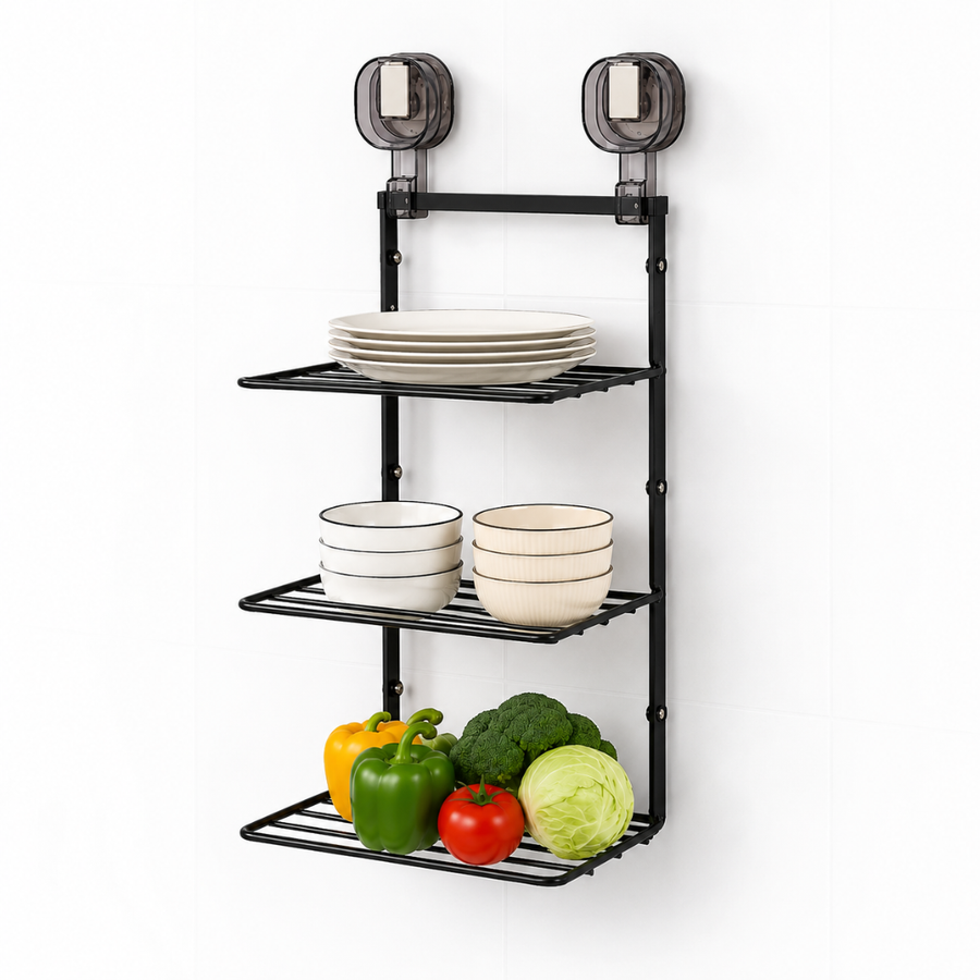 Wall-Mounted Multifunctional Kitchen Organiser Rack