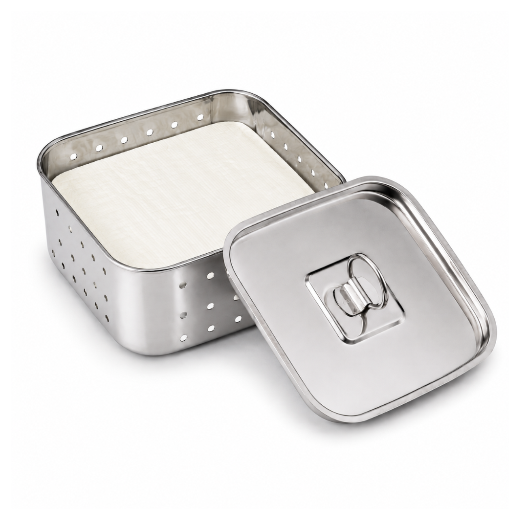 Stainless Steel Paneer Maker Mould with Press Lid | 450ml
