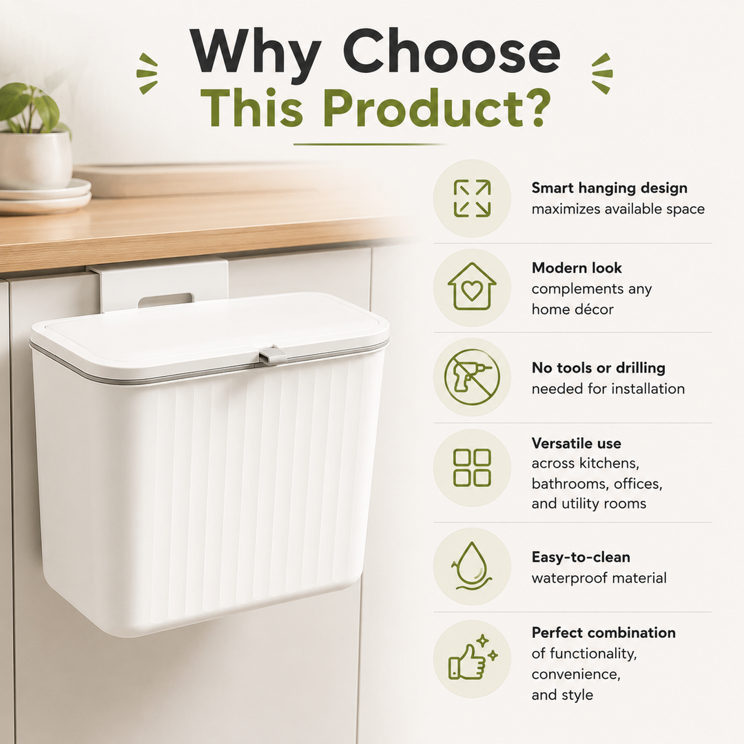 Wall Mounted Hanging Trash Can