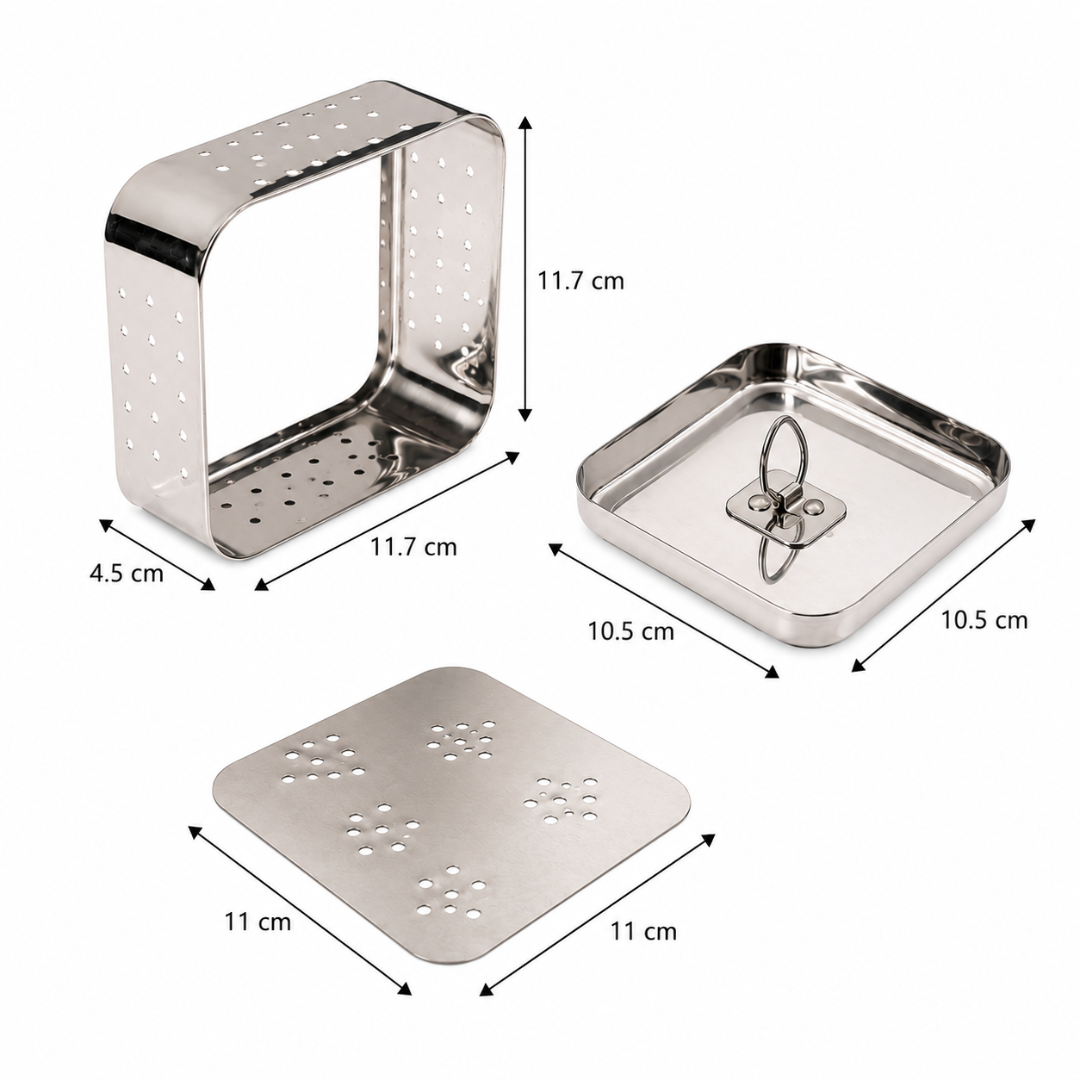 Stainless Steel Paneer Maker Mould with Press Lid | 450ml