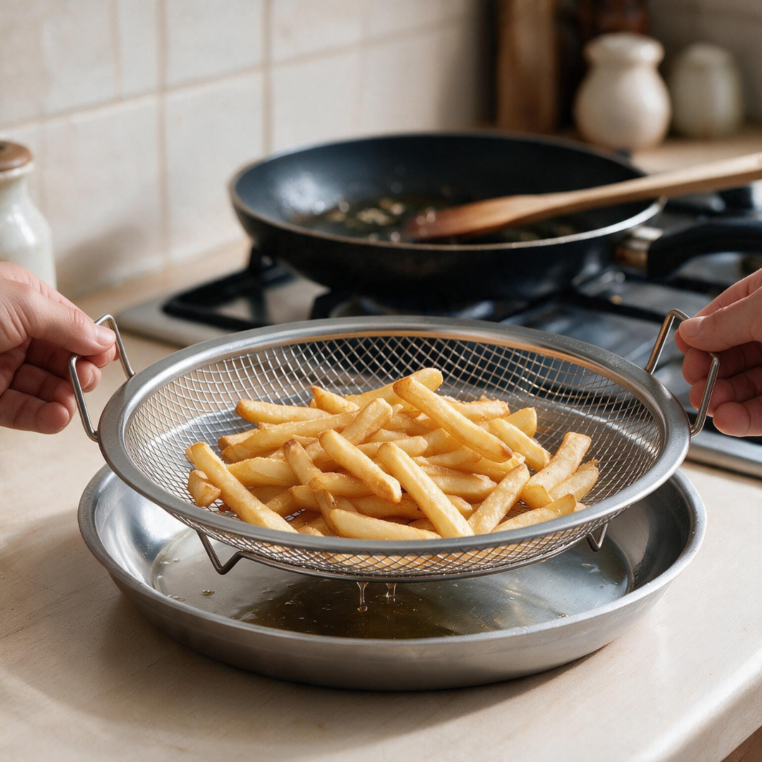 Stainless Steel Fry & Drain Rack for Snacks