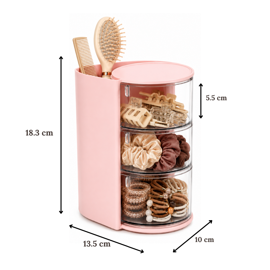 Hair Accessories Organizer with Brush Holder