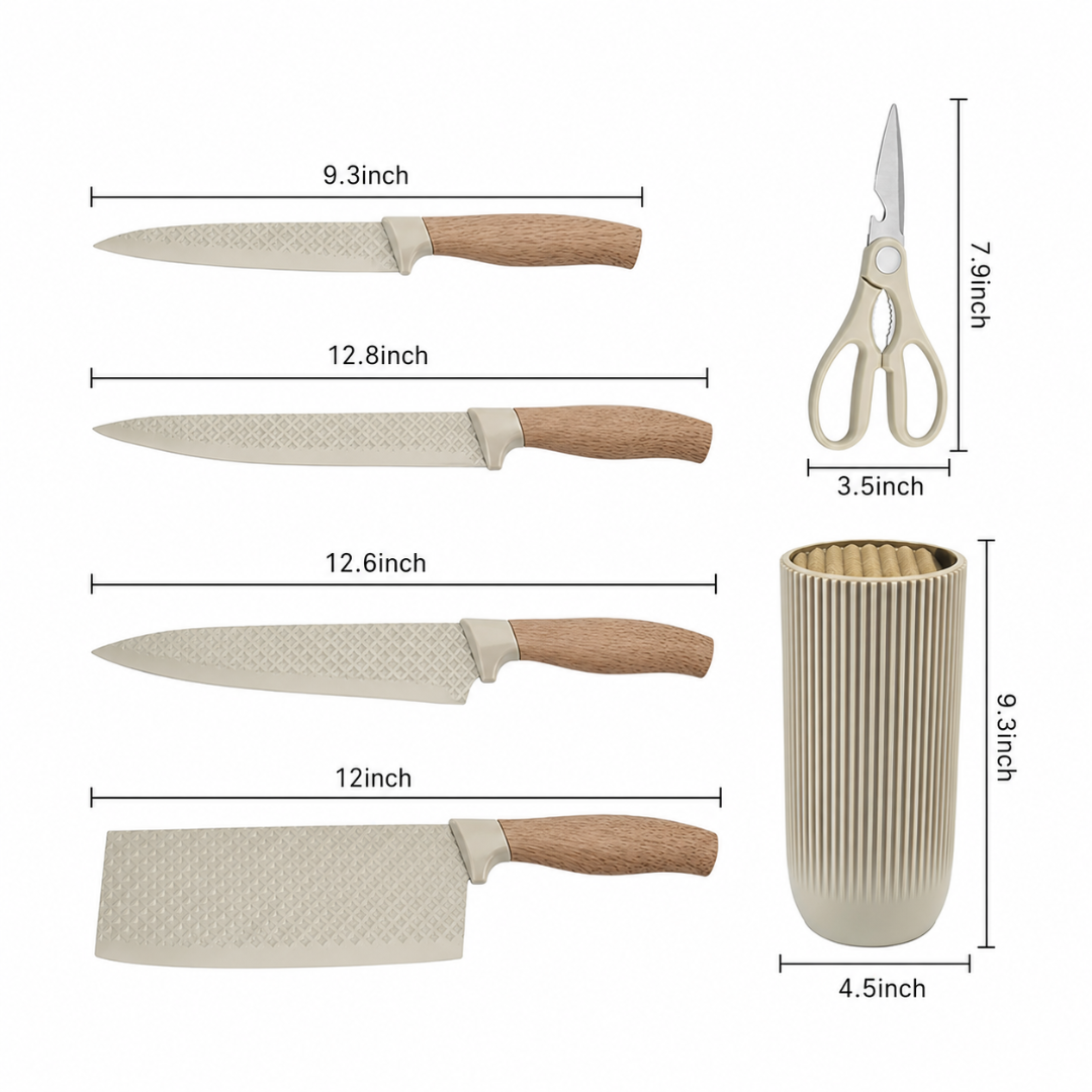 Premium 6-Piece Stainless Steel Kitchen Knife Set