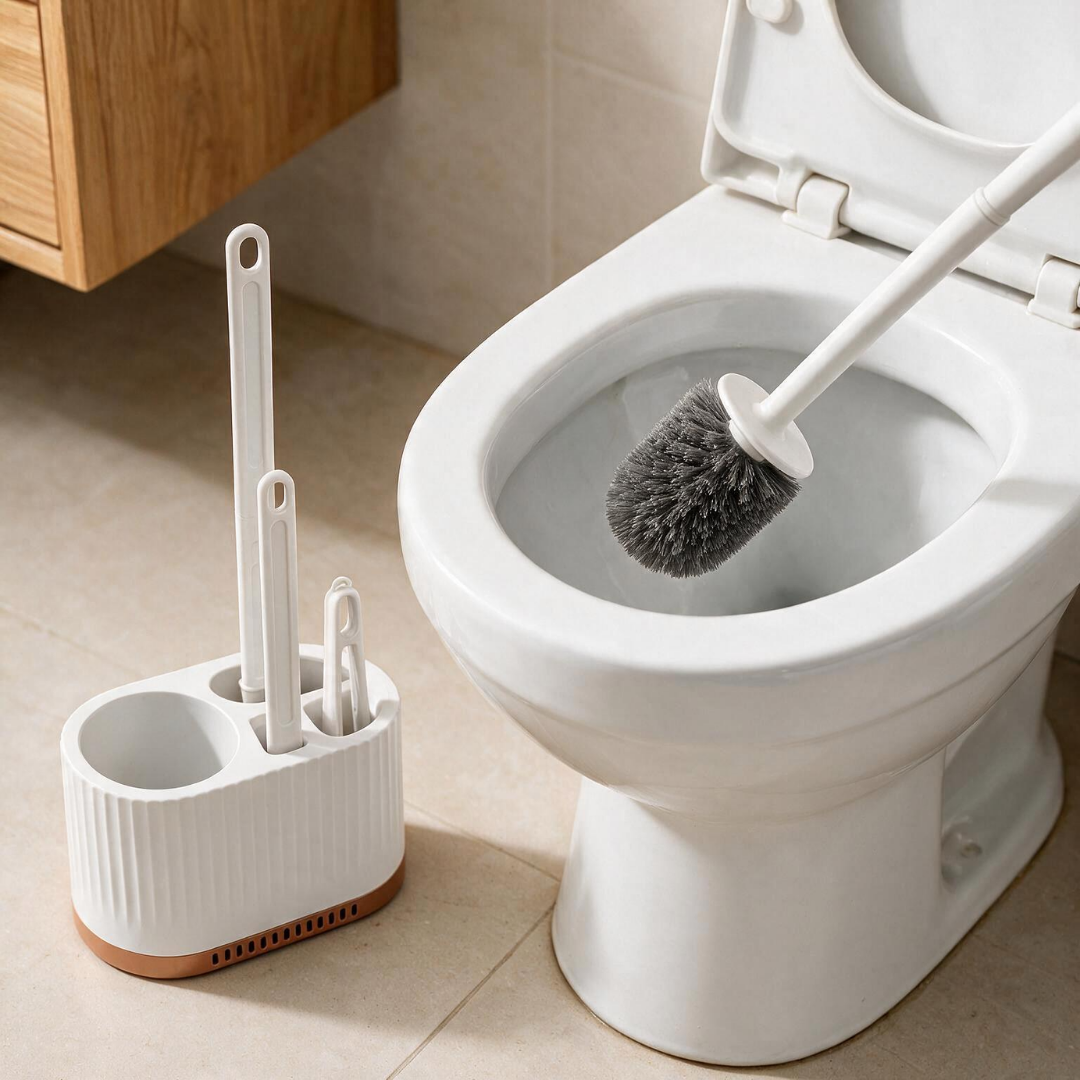 Silicone Toilet Brush and Holder Set