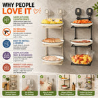 Wall-Mounted Multifunctional Kitchen Organiser Rack