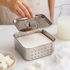 Stainless Steel Paneer Maker Mould with Press Lid | 450ml