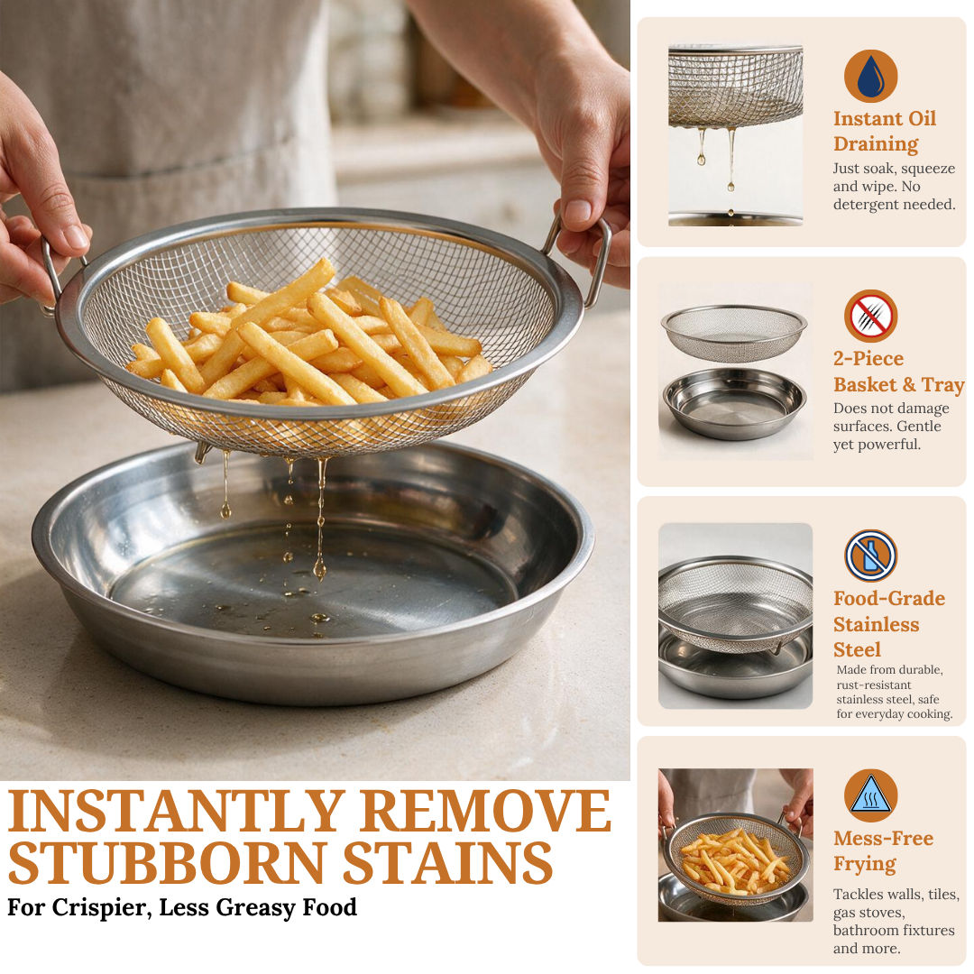 Stainless Steel Fry & Drain Rack for Snacks