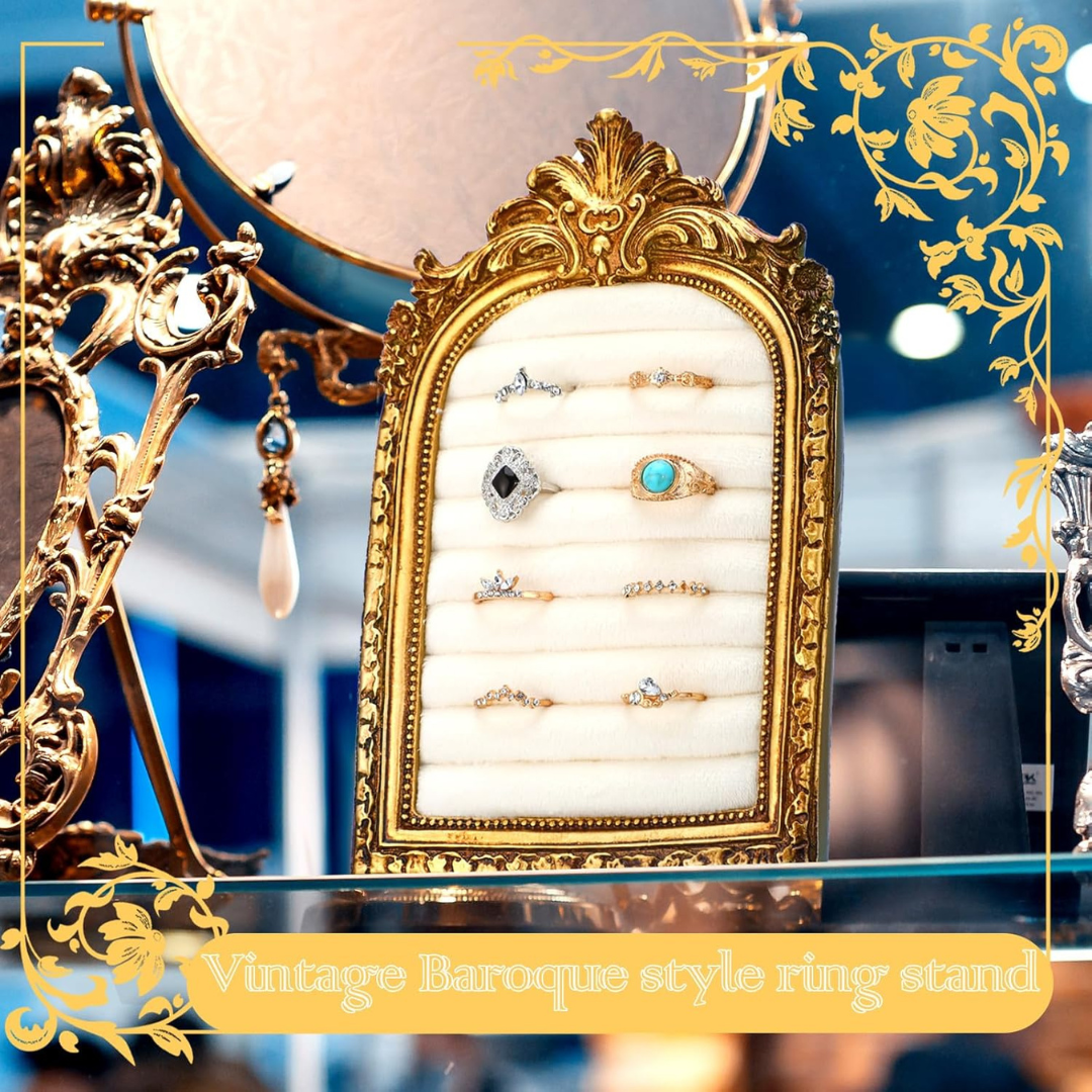 Vintage Gold Ring Holder Display Stand