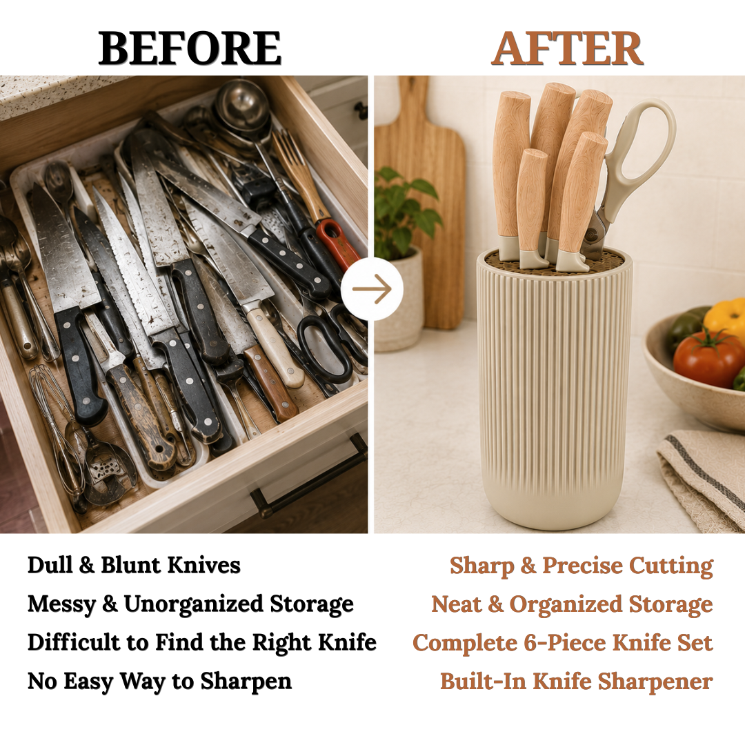 Premium 6-Piece Stainless Steel Kitchen Knife Set