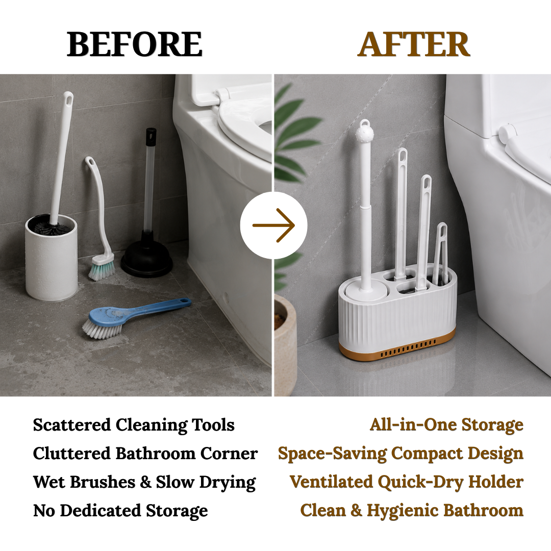 Silicone Toilet Brush and Holder Set