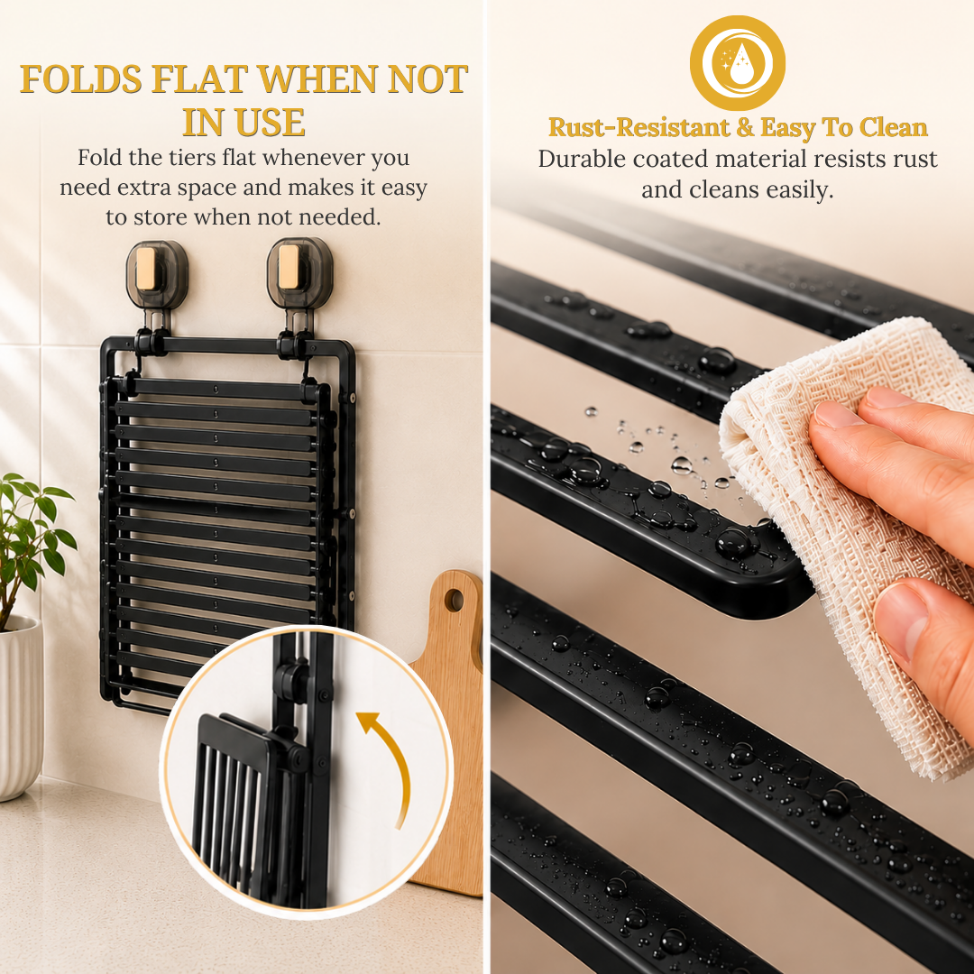 Wall-Mounted Multifunctional Kitchen Organiser Rack