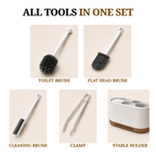 Silicone Toilet Brush and Holder Set