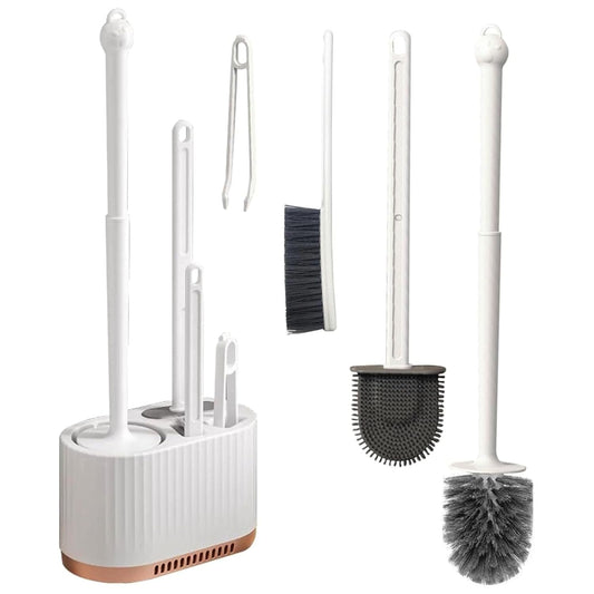 Silicone Toilet Brush and Holder Set