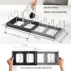 Misfit Home Expandable Kitchen Cookware Organizer Rack