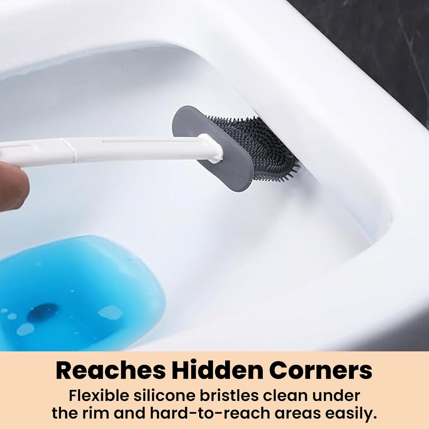 Silicone Toilet Brush and Holder Set