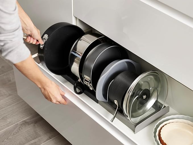 Misfit Home Expandable Kitchen Cookware Organizer Rack