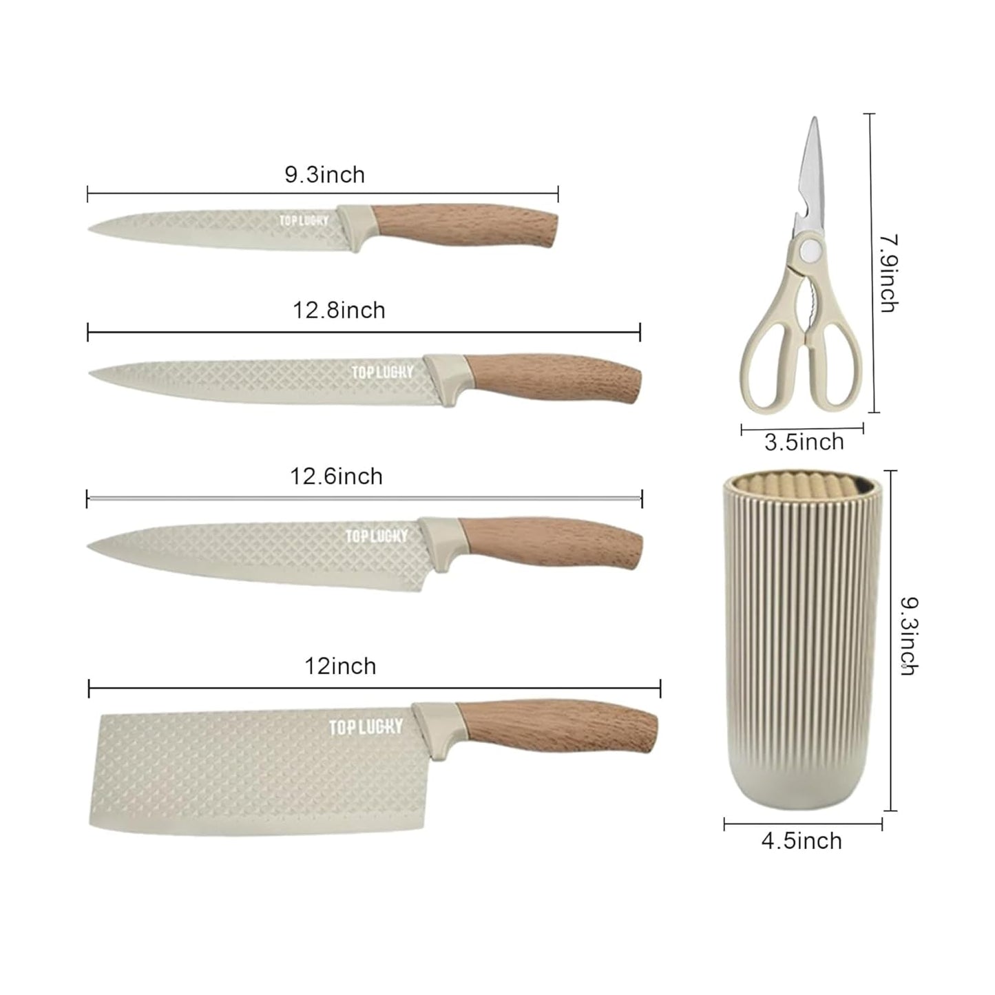Premium 6-Piece Stainless Steel Kitchen Knife Set
