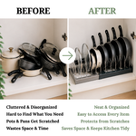 Load image into Gallery viewer, Misfit Home Expandable Kitchen Cookware Organizer Rack
