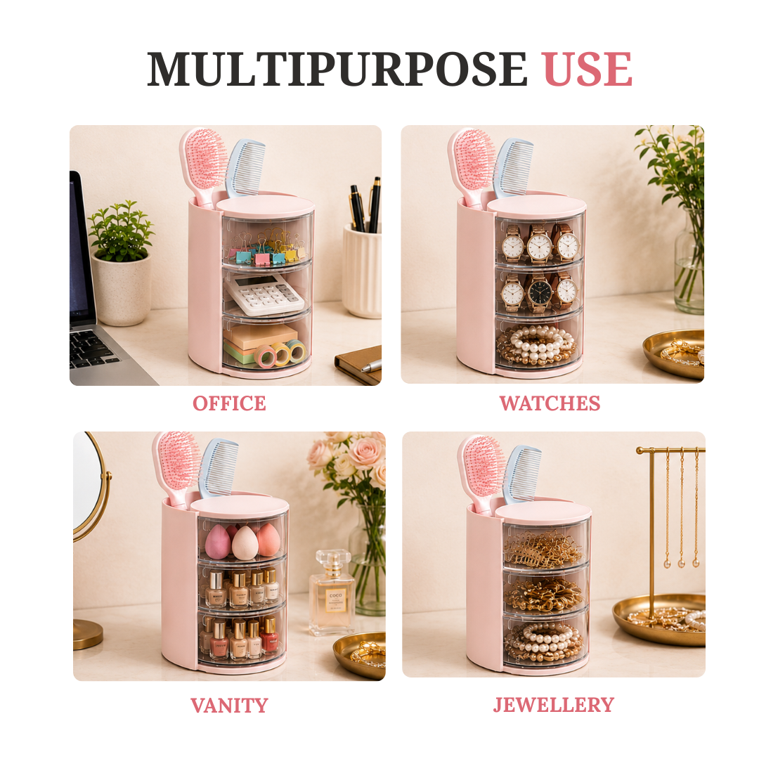 Hair Accessories Organizer with Brush Holder