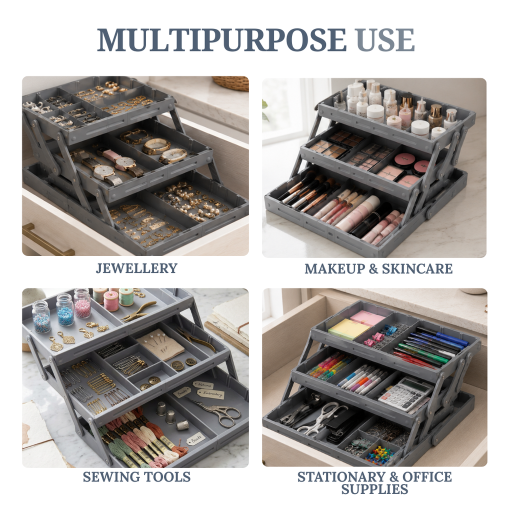 3 Tier Expandable Drawer Organizer