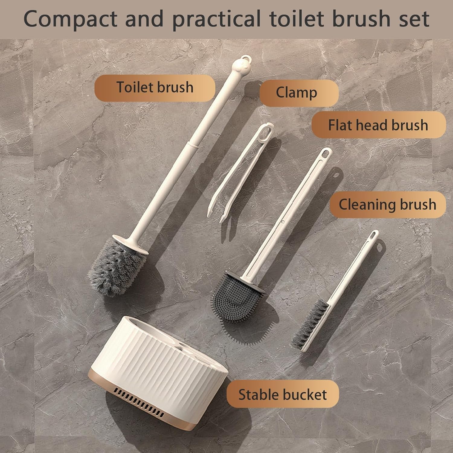 Silicone Toilet Brush and Holder Set