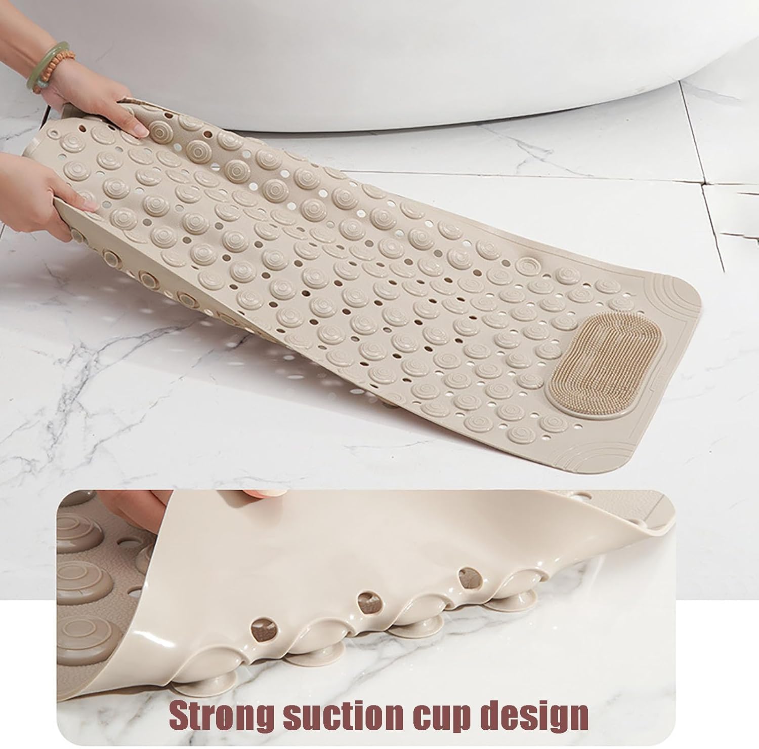 Anti Skid Mat for Bathroom Floor - Beige