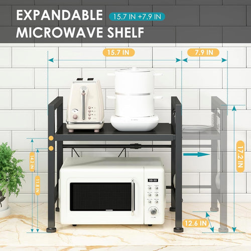 Kitchen Expandable Metal Microwave Oven Stand