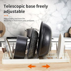 Misfit Home Expandable Kitchen Cookware Organizer Rack
