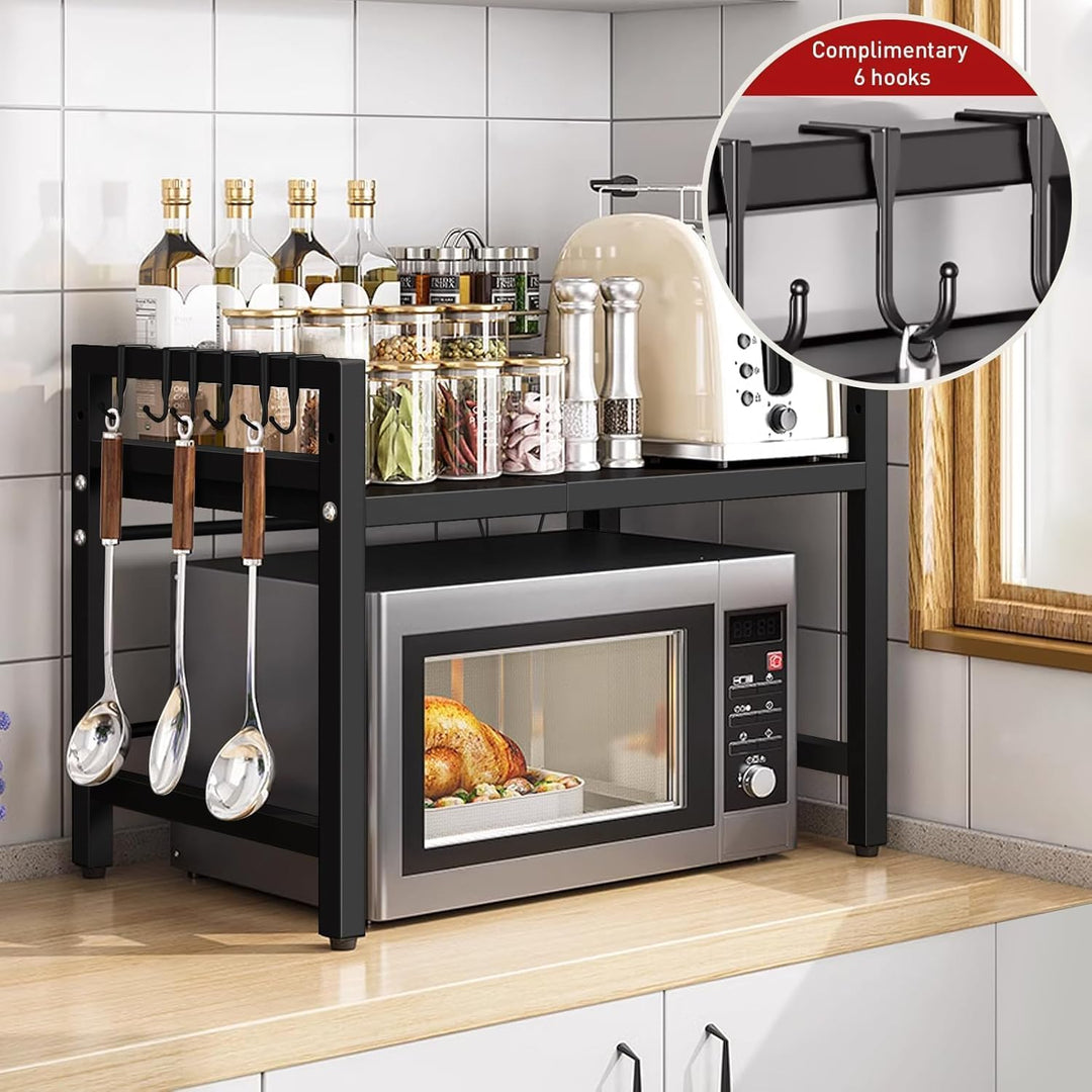Kitchen Expandable Metal Microwave Oven Stand