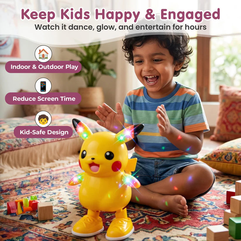 Dancing Pikachu Wiggle Walk Interactive Kids Toy