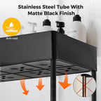 Multi-Purpose 2 Tier Under Sink Organizer with Hooks and Sliding Drawer
