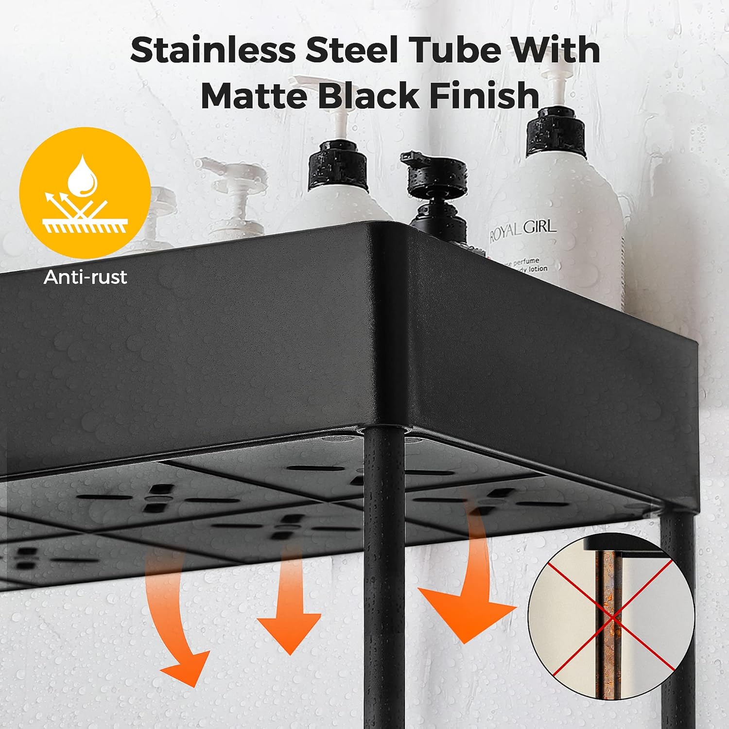 Multi-Purpose 2 Tier Under Sink Organizer with Hooks and Sliding Drawer