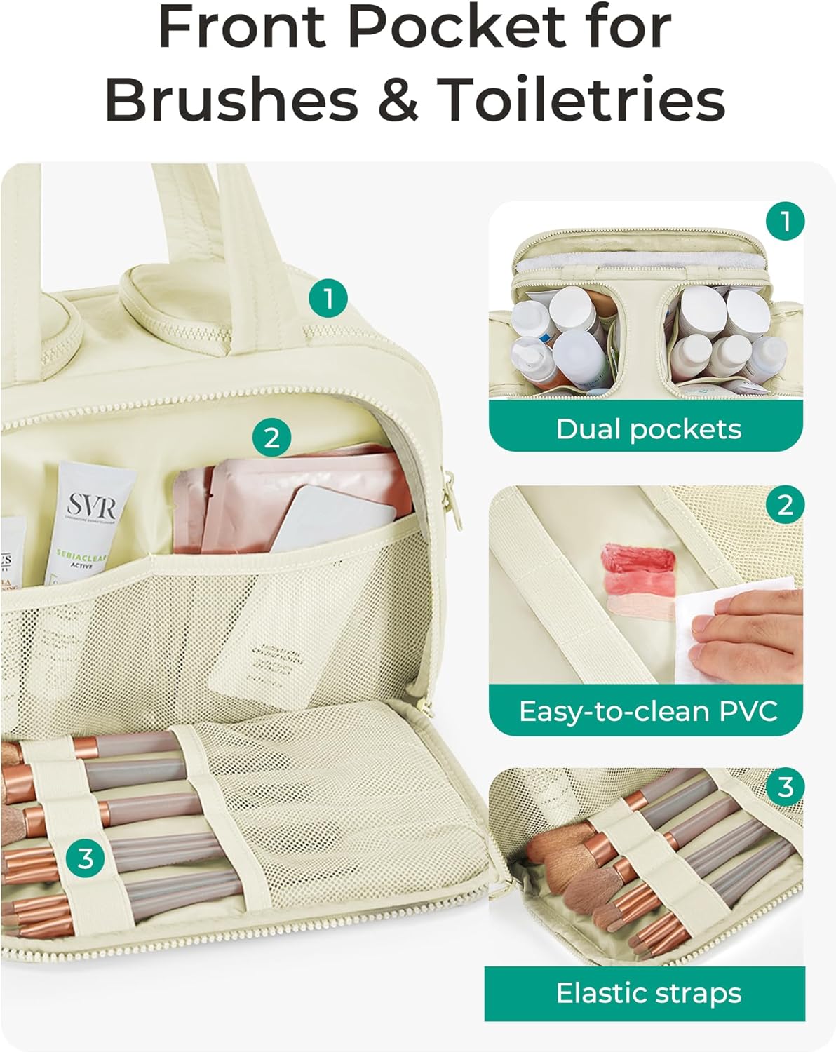 Large Travel Cosmetic Makeup Bag Organizer