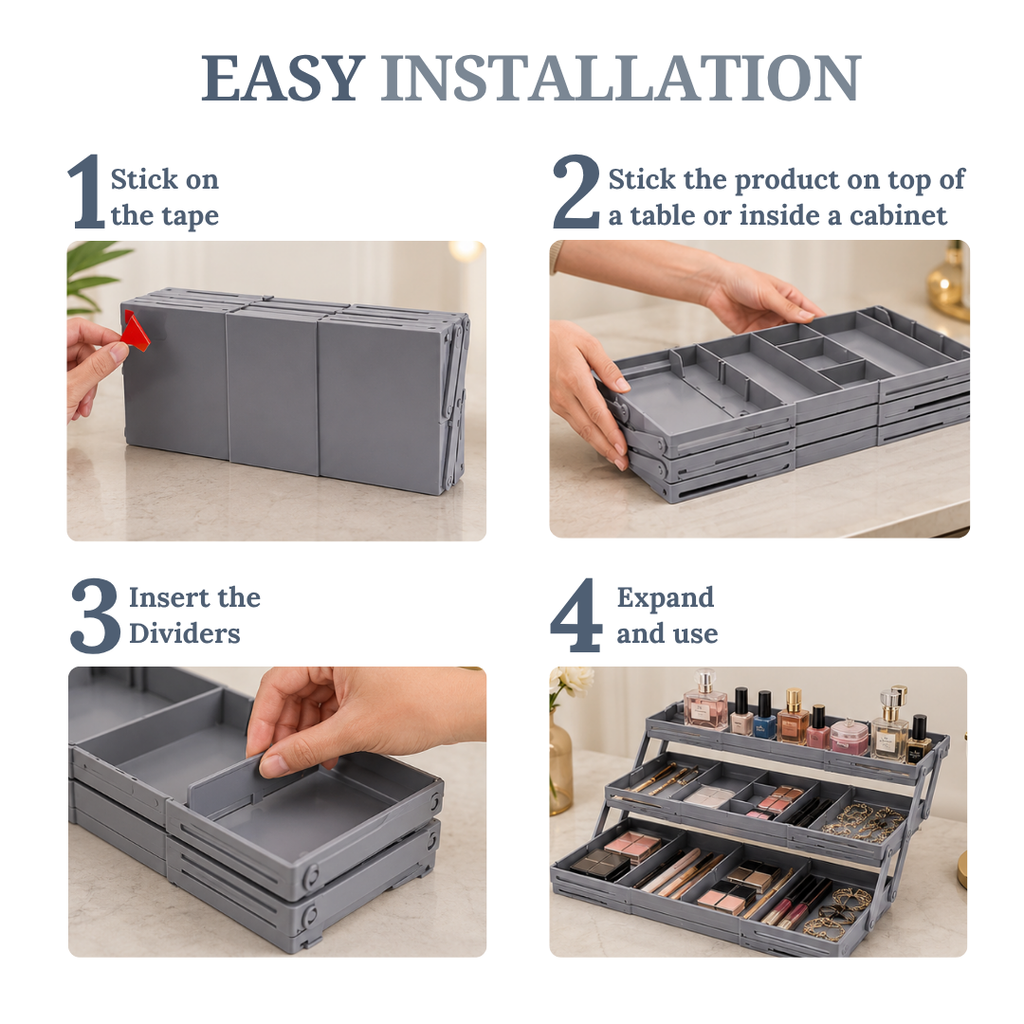 3 Tier Expandable Drawer Organizer