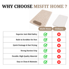 Anti Skid Mat for Bathroom Floor - Beige