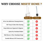 Silicone Toilet Brush and Holder Set