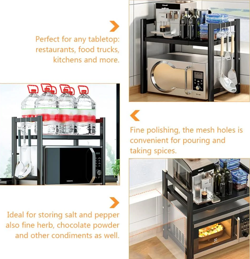 Kitchen Adjustable Standing Shelving Rack