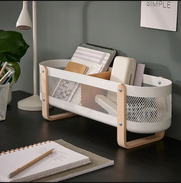 Aesthetic White Desk Organizer