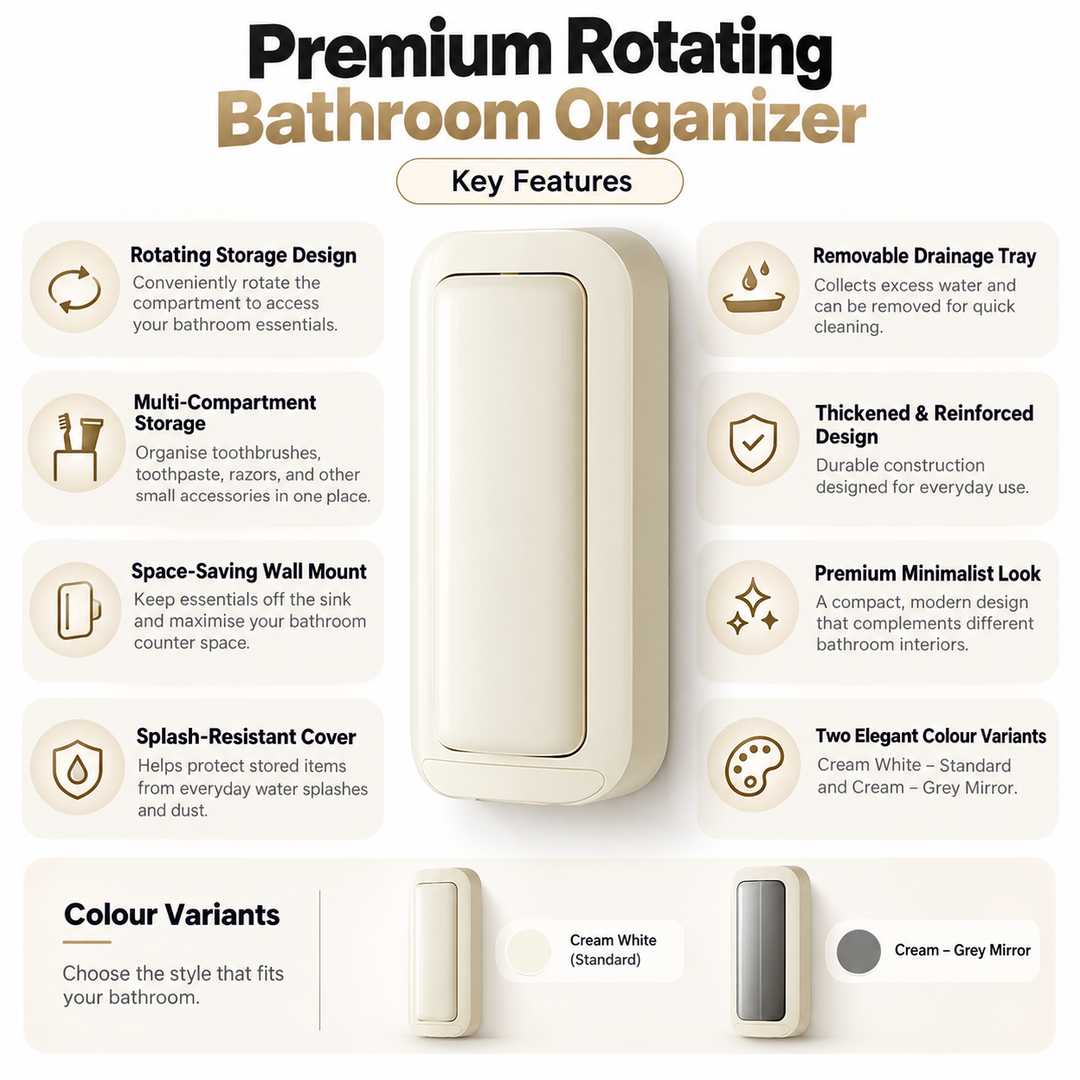 Rotating Wall-Mounted Organizer