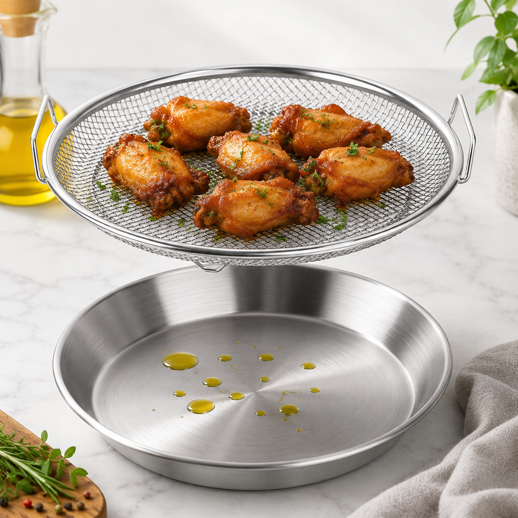 Stainless Steel Fry & Drain Rack for Snacks