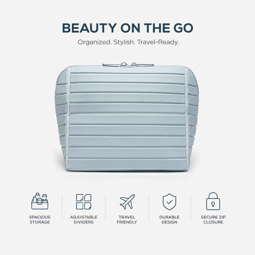 Multi-Compartment Cosmetic Travel Case