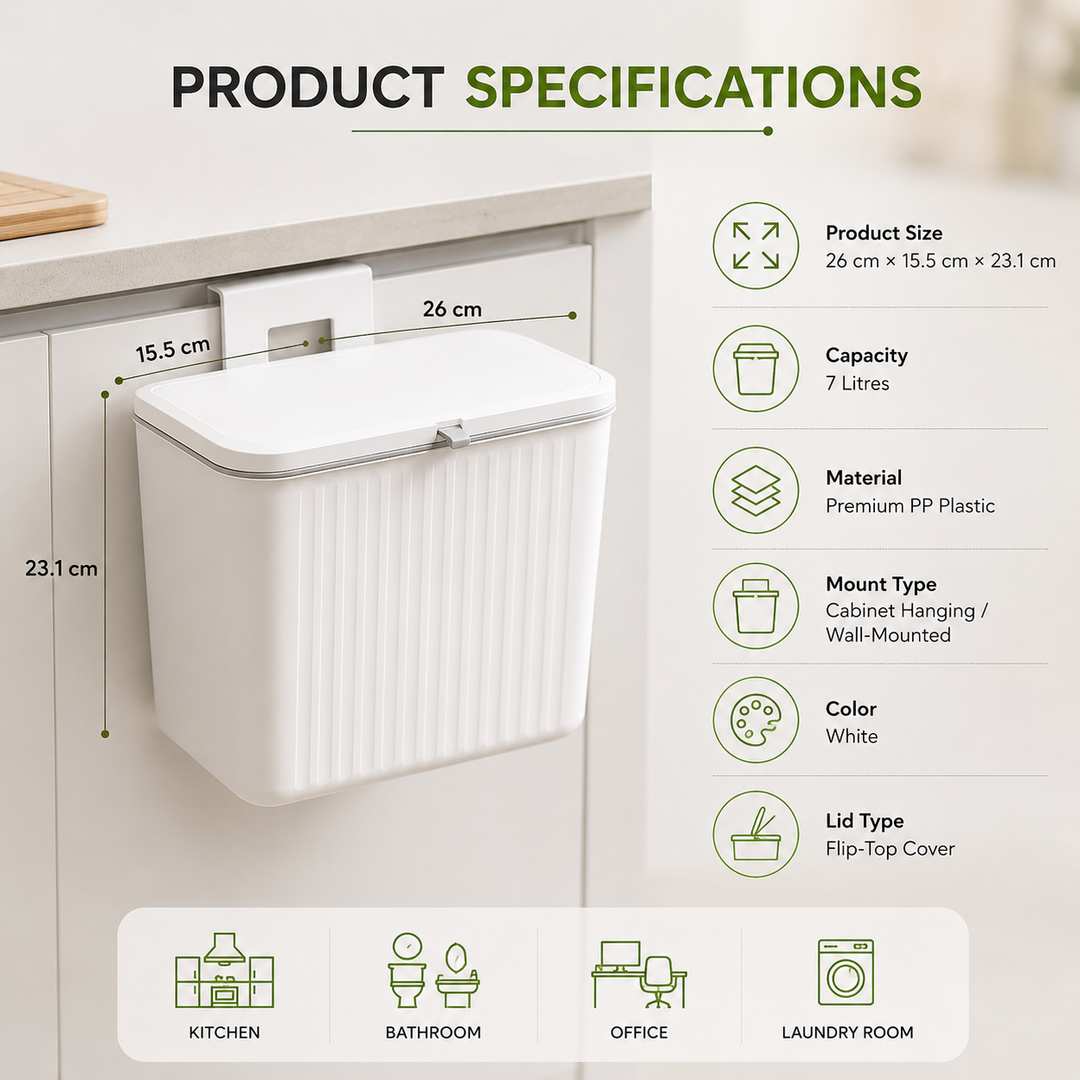 Wall Mounted Hanging Trash Can