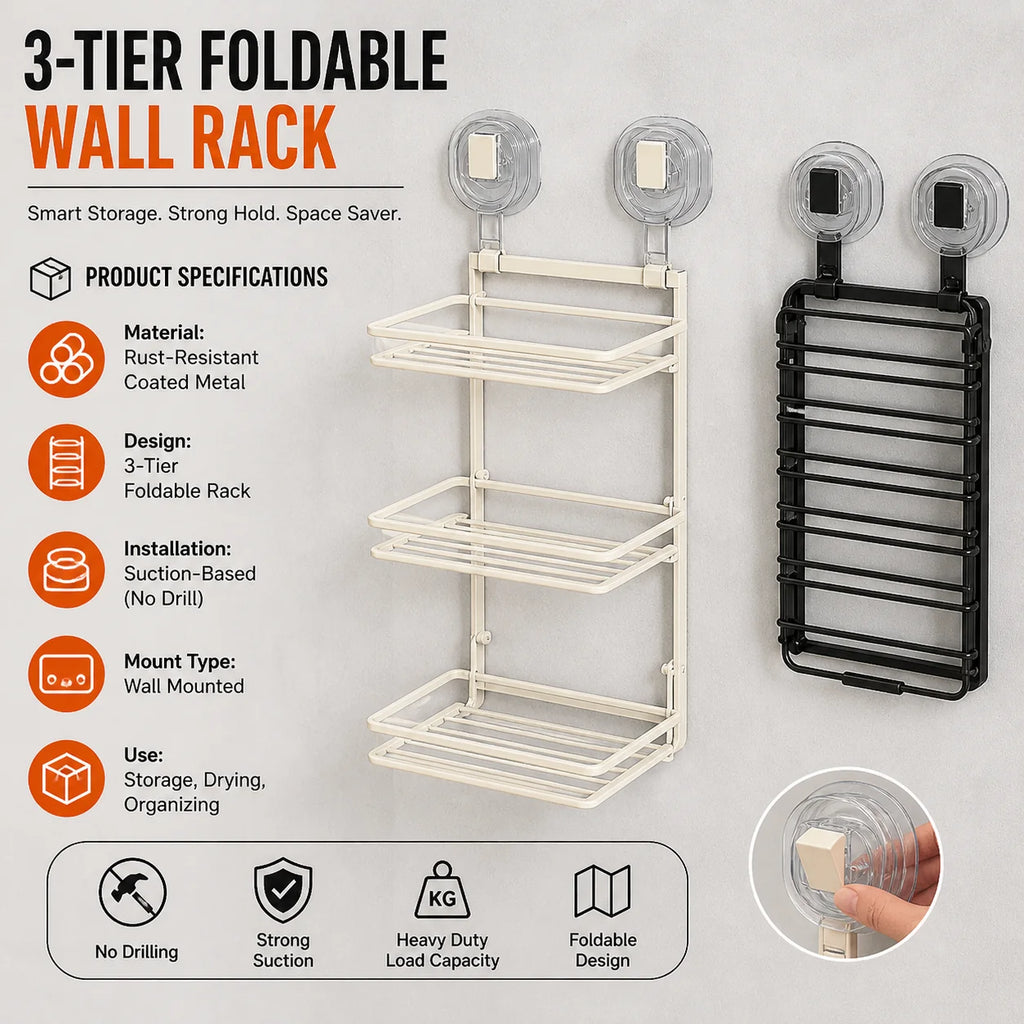 Wall-Mounted Multifunctional Kitchen Organiser Rack