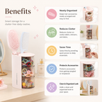 Hair Accessories Organizer with Brush Holder