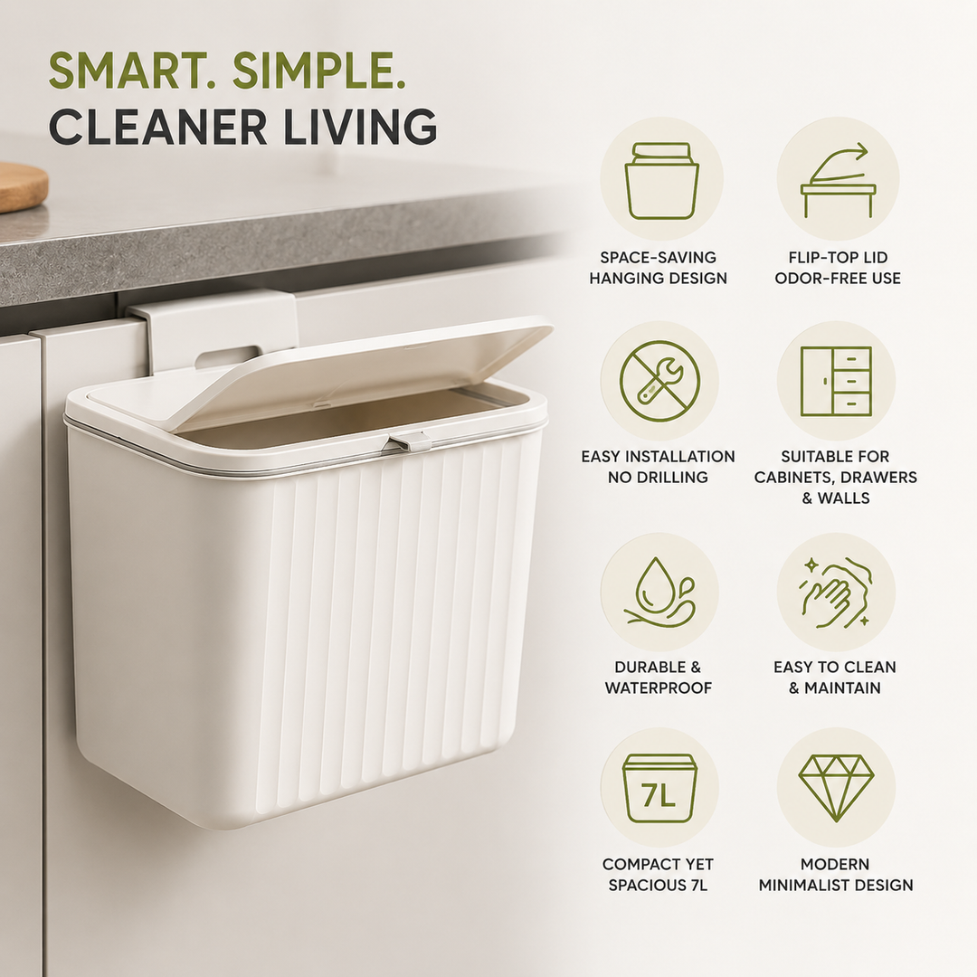 Wall Mounted Hanging Trash Can
