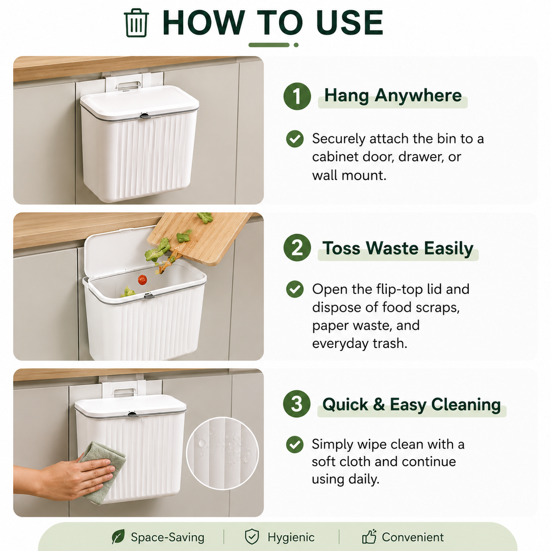 Wall Mounted Hanging Trash Can