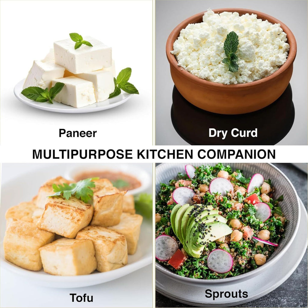 Stainless Steel Paneer Maker Mould with Press Lid | 450ml